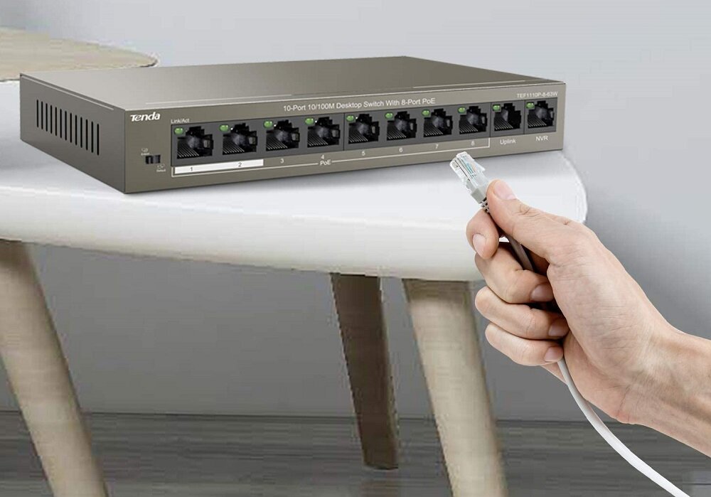 Switch TENDA TEF1110P-8-102W - wymiary 