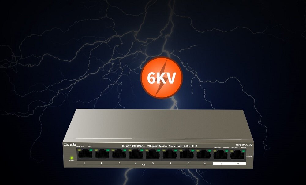 Switch TENDA TEF1110P-8-102W - funckjonalnosc 