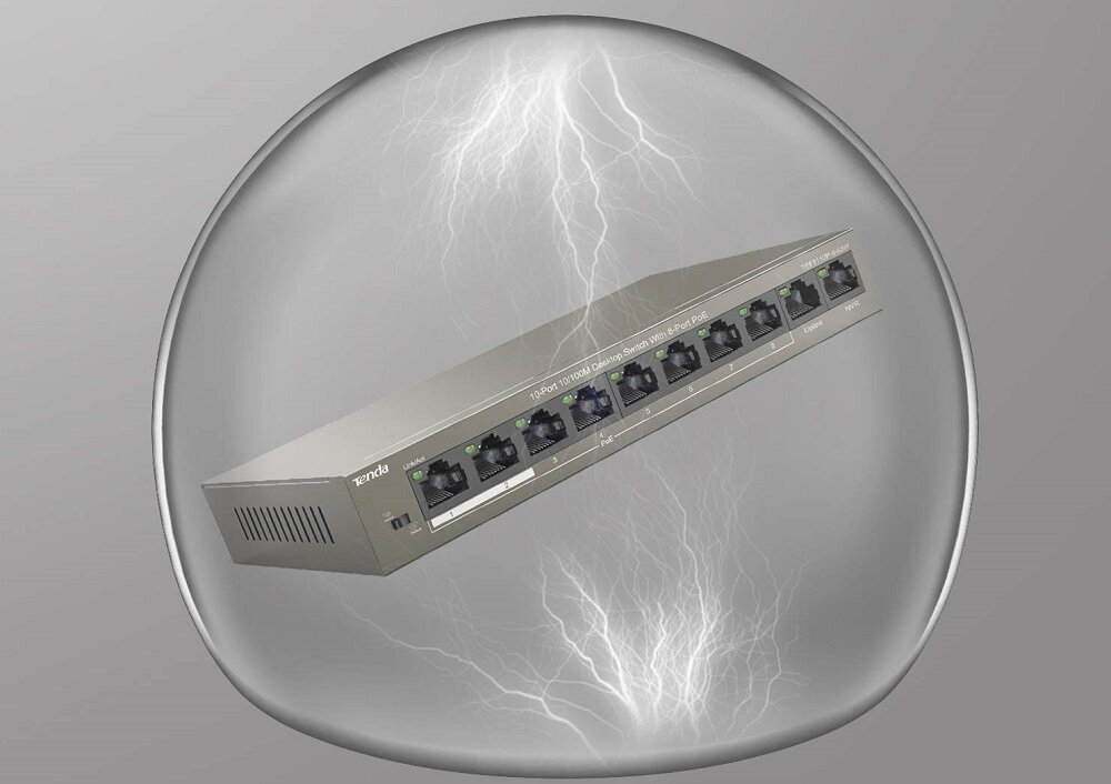 Switch TENDA TEF1110P-8-102W - system chłodzenia 