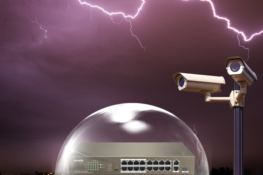 Switch TENDA TEF1118P-16-150W ochrona zakres napięć