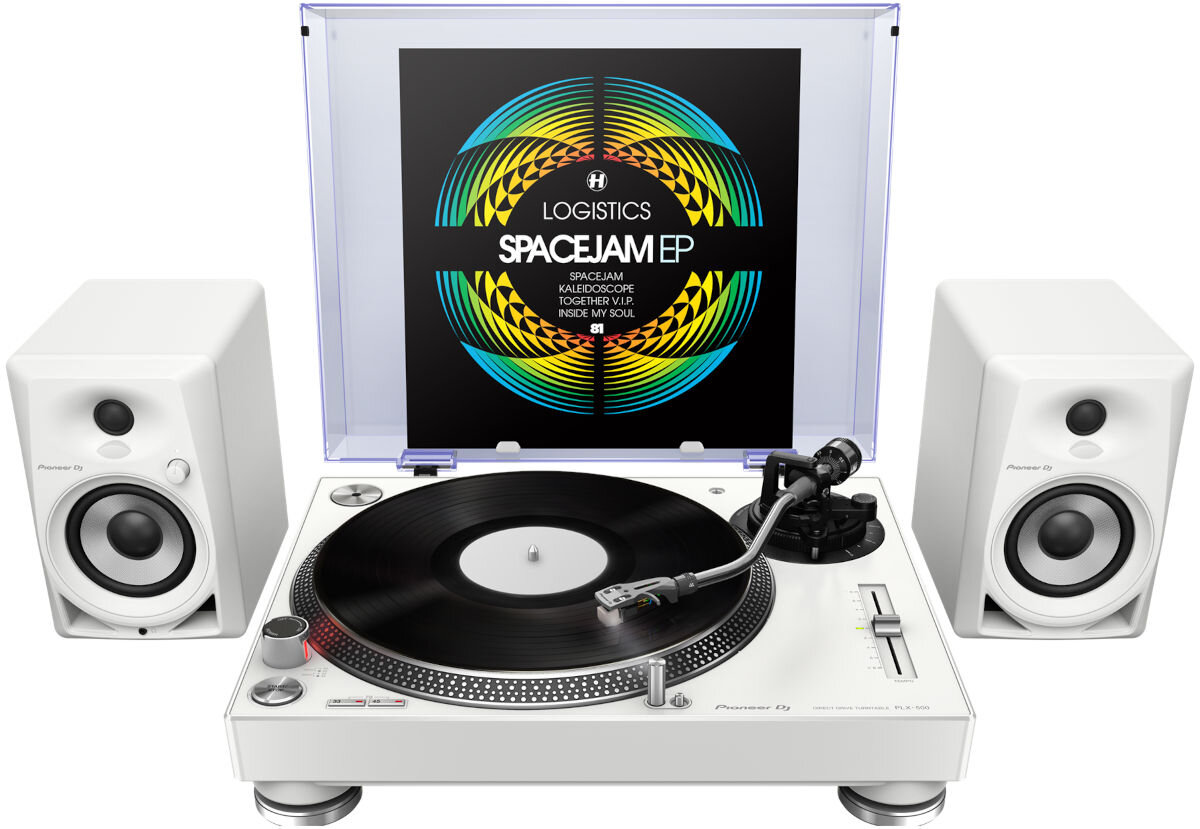 Gramofon PIONEER Dj PLX-500-W Biały stojak na okładki
