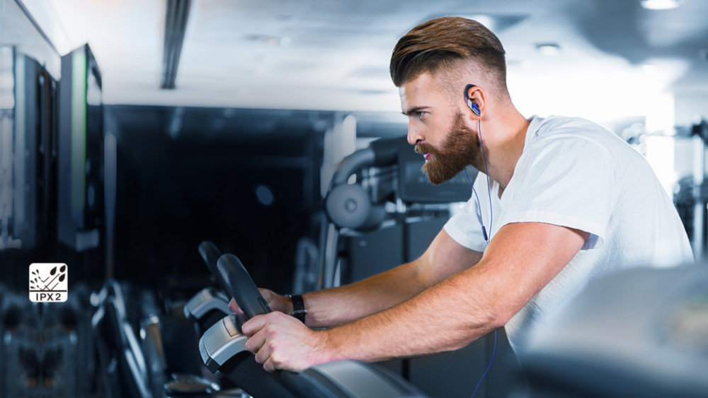 Słuchawki Dokanałowe PANASONIC RP-HS35ME Niebieski - Wodoodporne