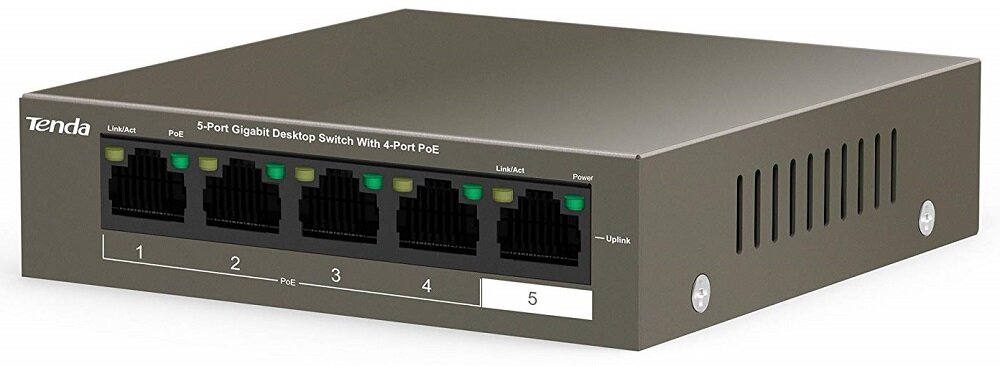 Switch TENDA TEG1105P-4-63W - system chłodzenia
