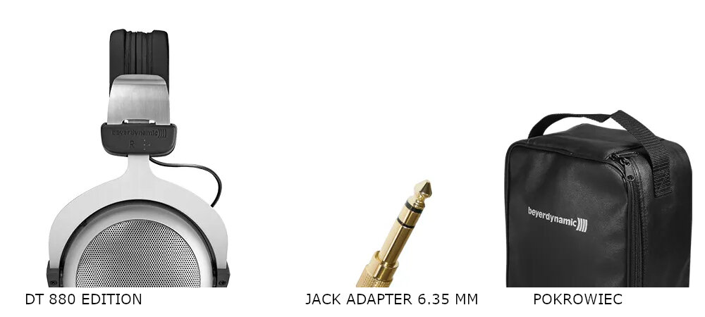 SŁUCHAWKI BEYERDYNAMIC DT880 zestaw