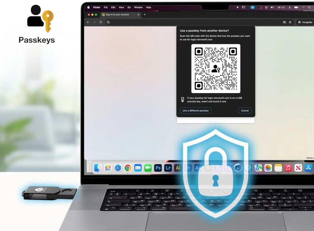 Klucz zabezpieczający Thetis obsługuje passkeys i chroni logowanie do kont na laptopie podczas pracy biurowej 