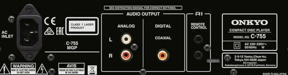 Odtwarzacz CD ONKYO C-755 - parametry