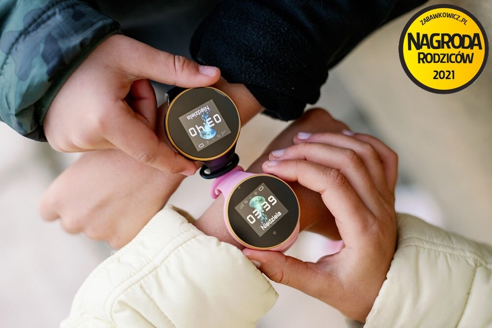 Smartwatch GARETT Kids Smile Czarny smartfon bezpieczeństwo ochrona kontakt dziecko rodzic GEO GADŻET FUNKCJE