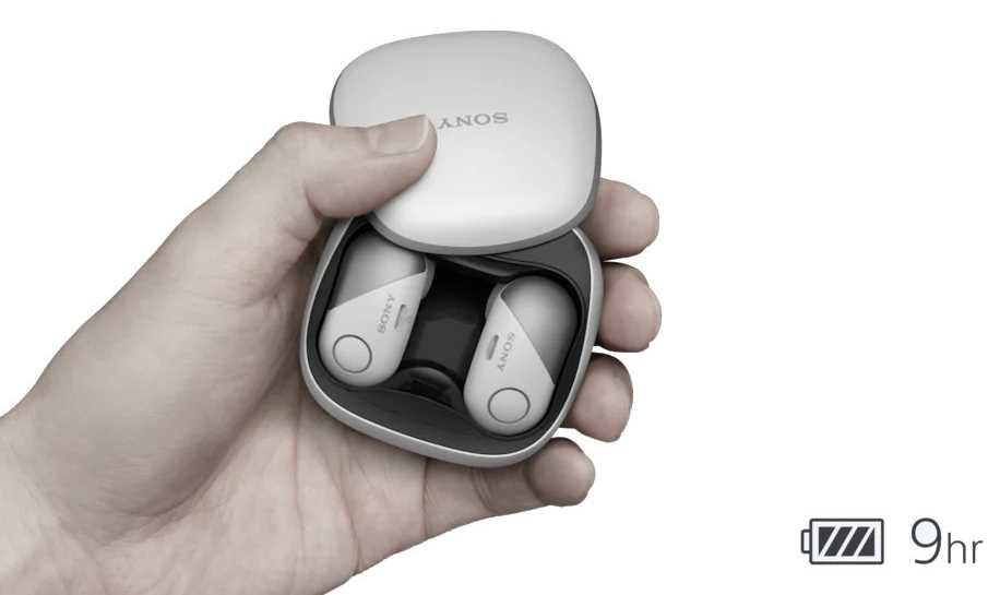 Słuchawki nauszne SONY WF-SP700N - moc 