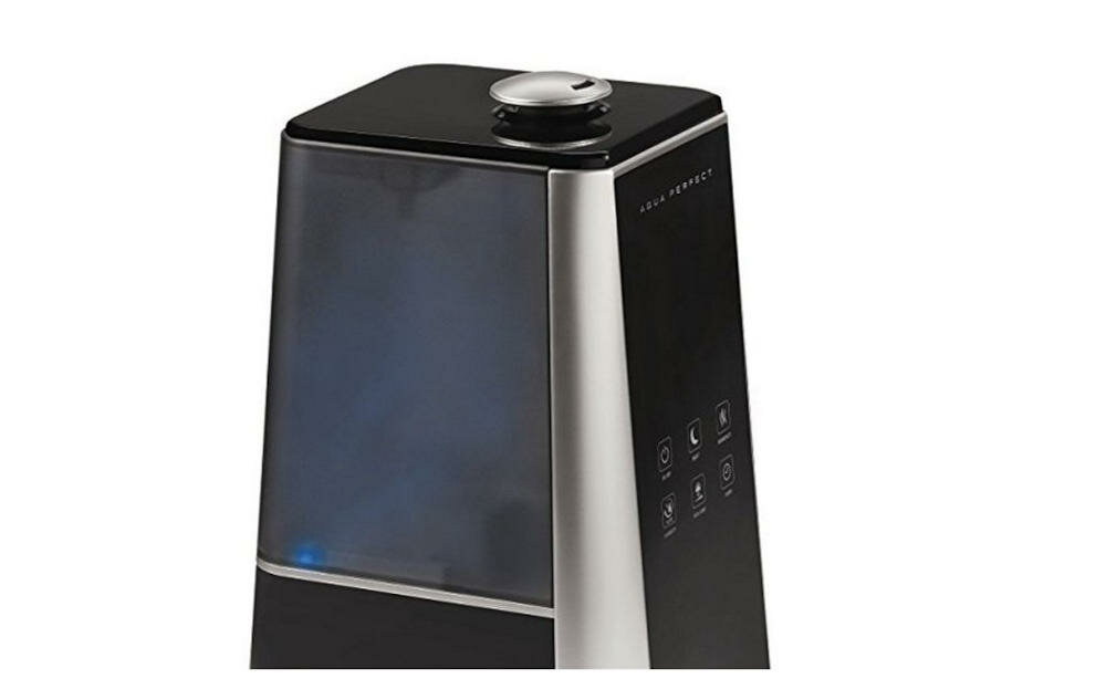 ROWENTA-HU5220 nawilżacz powietrza praca prędkość panel kontrolny led ekran dotykowy cyfrowy wyświetlacz temperatura wilgotność zegar ultradźwiękowy tryb nocny wskaźnik
