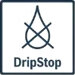 Ikona przedstawia symbol kropli z przekreśleniem oraz tekst \'DripStop\'.