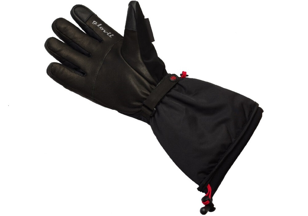 Podgrzewane rękawice GLOVII GS9M (rozmiar M) Czarne Szary Wysoka jakość wykonanie izolacja termiczna tkanina Thinsulate naturalna skora bydleca