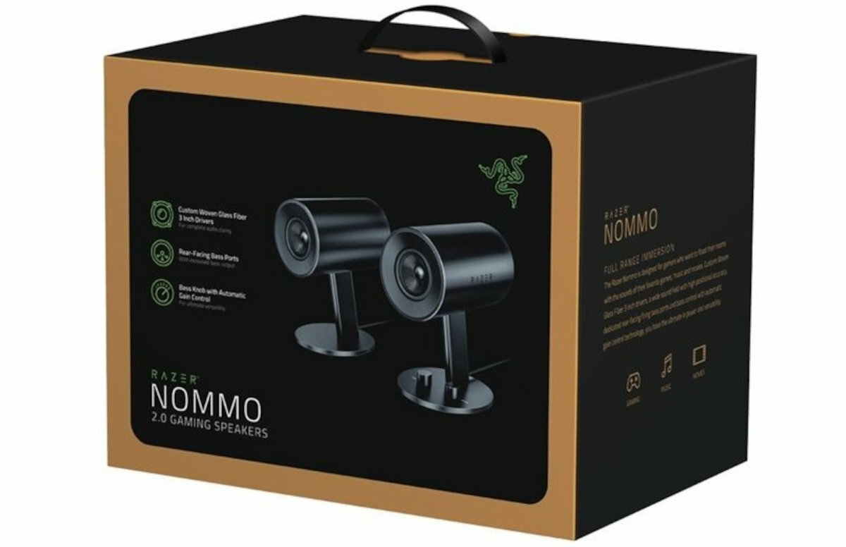 Głośniki RAZER Nommo Czarny nowoczesny design opakowanie