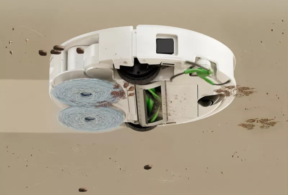 Robot sprzątający IROBOT Roomba 415 Combo Biały zdjęcie lifestyle Wysoka moc Moc ssąca do 20 kPa  kurz, sierść zwierząt, okruchy i inne zabrudzenia  Gumowa szczotka główna system sprzątania Pojemnik na kurz o pojemności 0,18 l