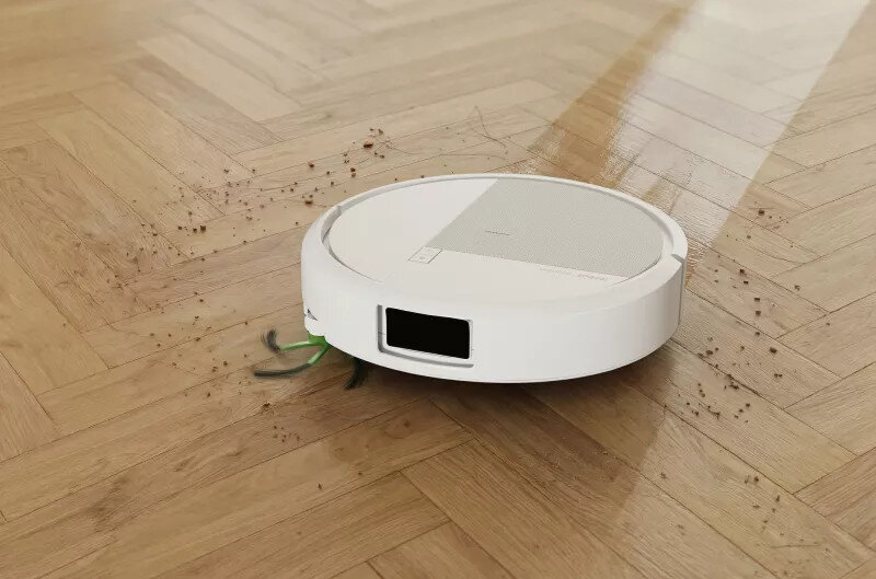 Robot sprzątający IROBOT Roomba 415 Combo Biały zdjęcie lifestyle odkurzać i mopować  zarówno suche zabrudzenia, jak i ślady pozostające na podłogach twardych