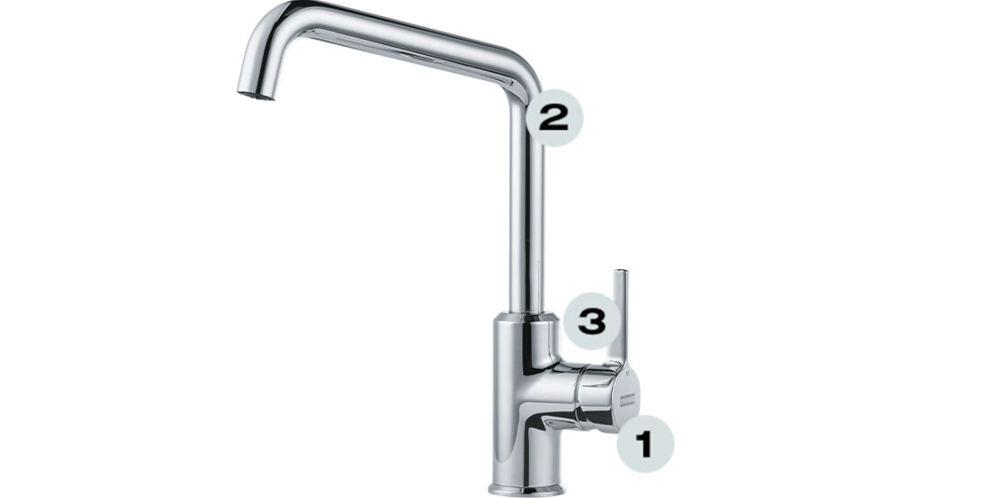 Bateria FRANKE Urban 115.0595.062 Chrom trwała głowica ceramiczna wysoka wylewka mieszacz trwała