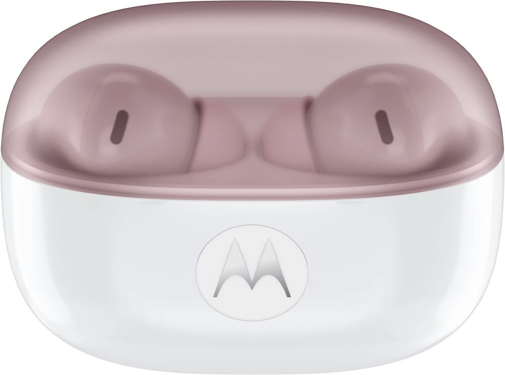 Słuchawki dokanałowe MOTOROLA Moto Buds 2 ANC Bluetooth 6.0 Dual Connection dwa urządzenia, słuchawki z etui ładującym na białym tle