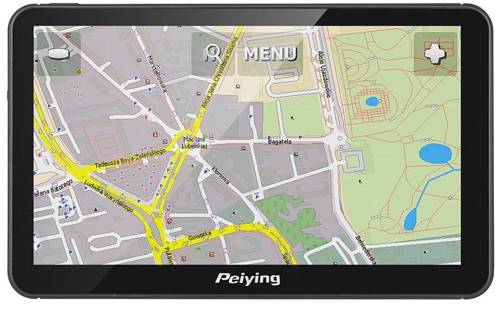 Nawigacja PEIYING Alien PY-GPS7013 ekran gps mapy waga wymiary pamięć bateria uchwyt 