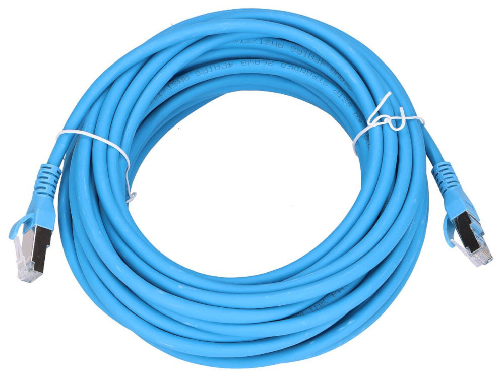 EXTRALINK Kabel RJ-45/RJ-45 Patchcord ekranowany kategorii 6A SFTP Extralink  sieciach Ethernet router, switch, komputer czy telefon VoIP połączeń między patch panelami teleinformatycznych Wysoka elastyczność odporna konstrukcja