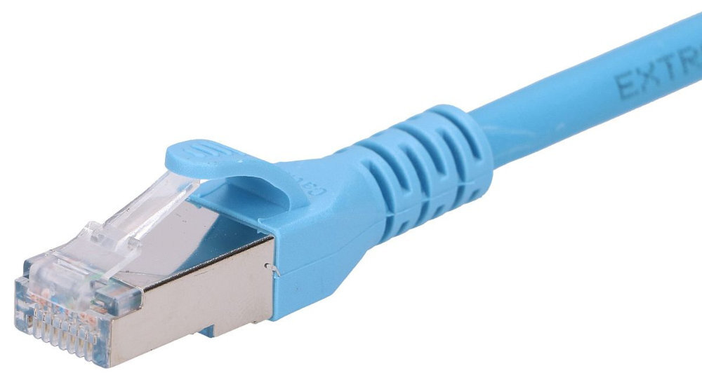 EXTRALINK Kabel RJ-45/RJ-45 Extralink Cat 6A SFTP ekranowane, pozłacane wtyki RJ45 czterożyłowy przewód miedzi  standardzie PoE Solidna konstrukcja