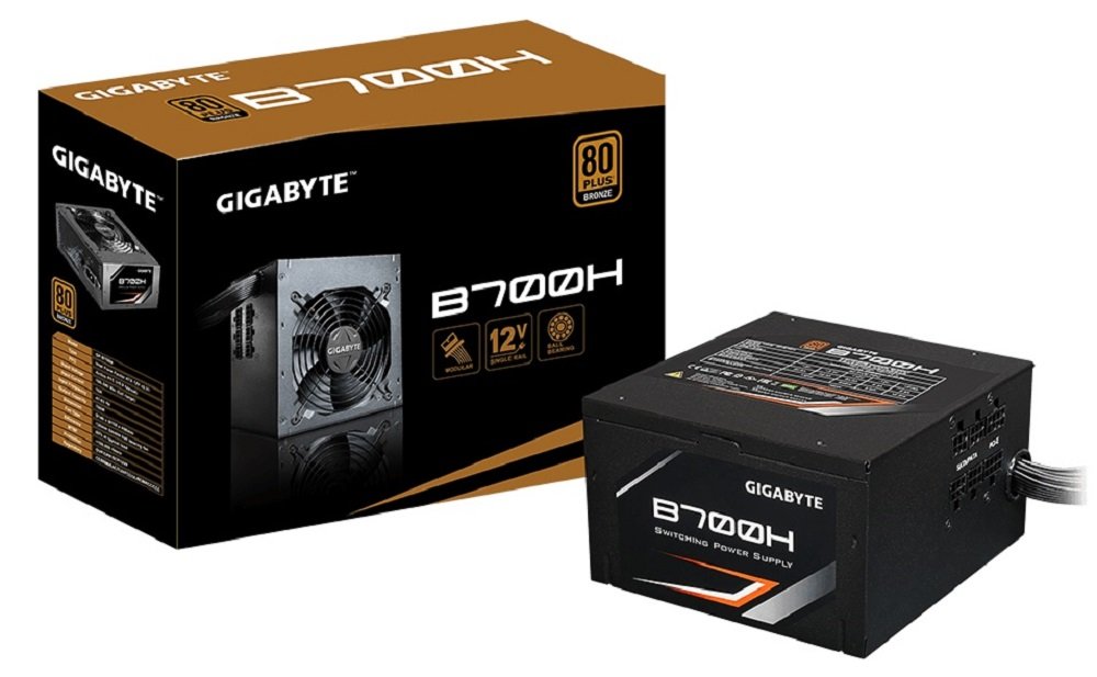 Zasilacz GIGABYTE B700H pół-okablowanie wygoda trwałość wytrzymałość