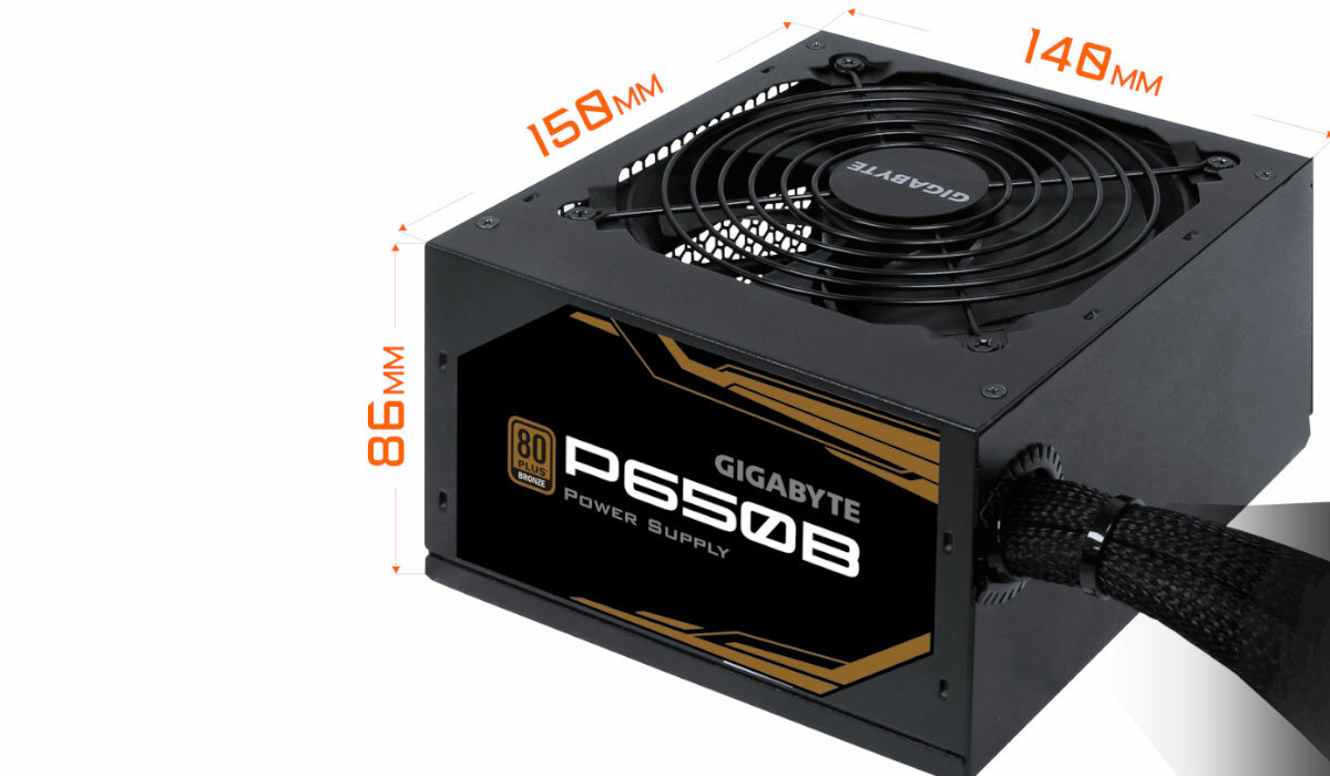GIGABYTE P650B 650W Bronze wysokosc