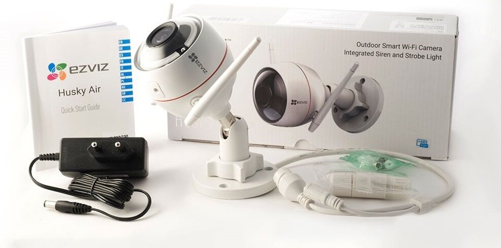 Kamera IP EZVIZ Husky Air CS-CV310-A0-3B1WFR - zawartość opakowania zestaw