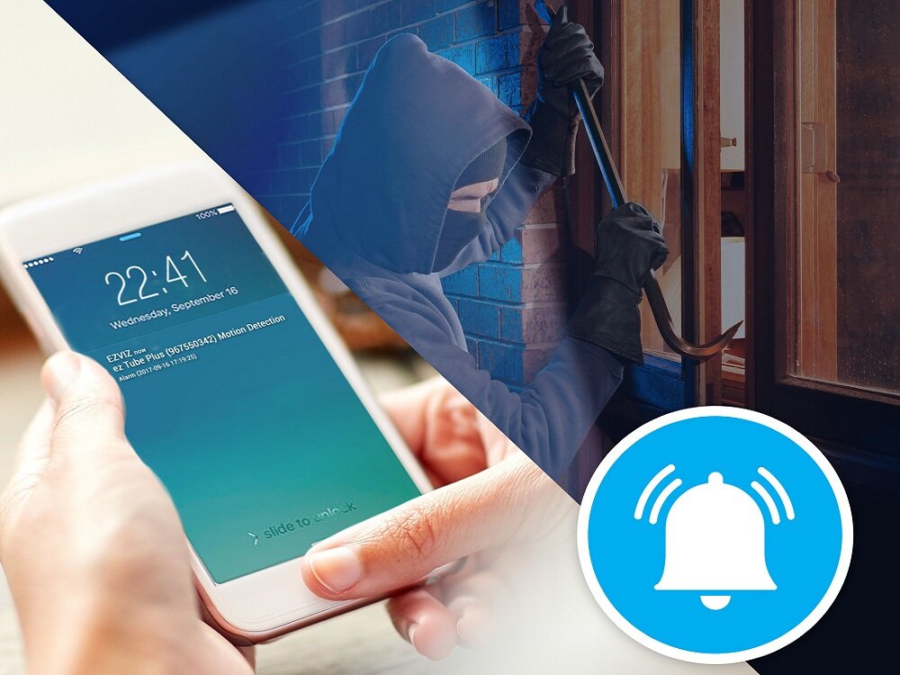 Kamera IP EZVIZ Husky Air CS-CV310-A0-3B1WFR - sygnał alarmowy powiadomienie 