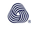 Niebieski symbol w kształcie trójkąta z zaokrąglonymi rogami, wypełniony białymi liniami tworzącymi wzór spirali.