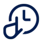Ikona przedstawia ciemnoniebieski symbol pralki na białym tle.