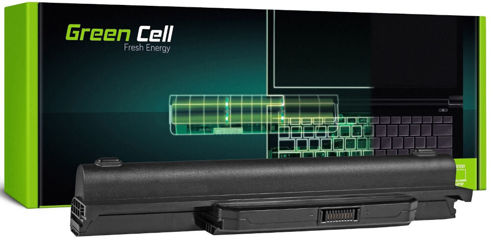 Bateria do laptopa GREENCELL AS05 6600 mAh akumulator zastępuje
baterie A31-K53, A32-K53, A41-K53, A42-K53 zgodność z oryginalnymi akumulatorami produkt oraz jego opakowanie na białym tle