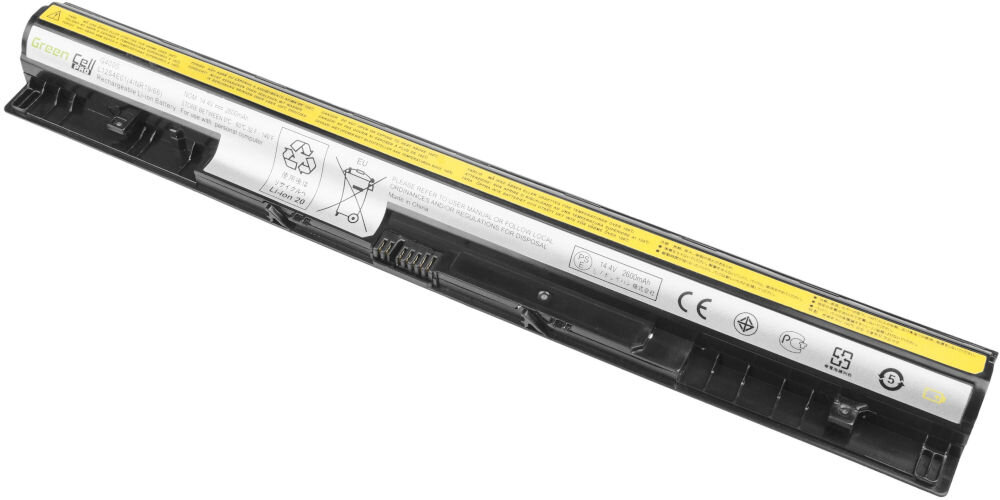 Bateria do laptopa GREENCELL Pro Lenovo 2600 mAh akumulator został poddany szczegółowym testom jakościowym zabezpieczenie przed głębokim rozładowaniem i przeładowaniem
pojemność akumulatora wynosi 2600 mAh produkt na białym tle