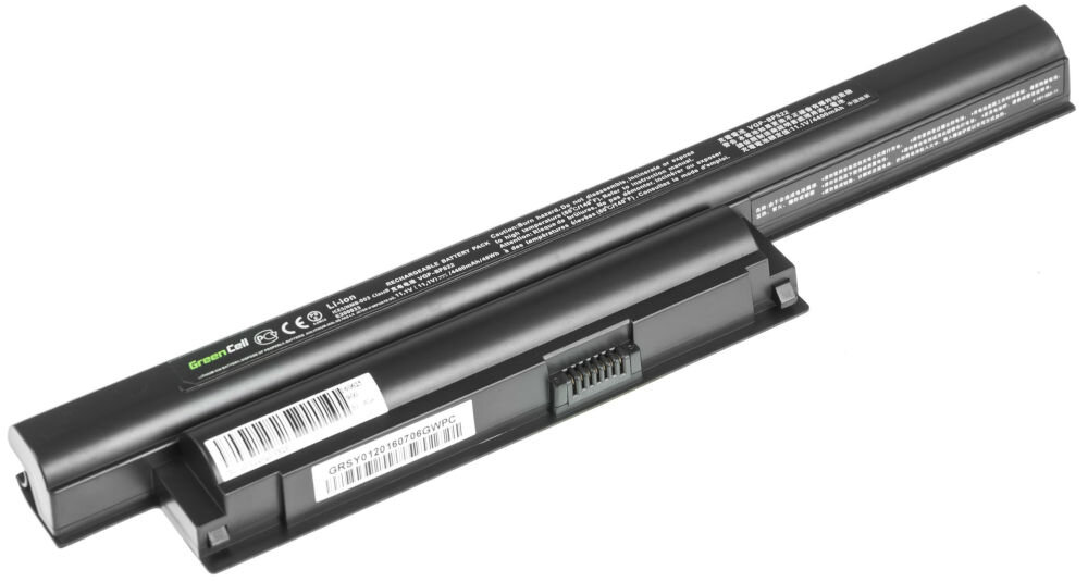 Bateria do laptopa GREENCELL VGP-BPS22 4400 mAh akumulator został poddany szczegółowym testom jakościowym zabezpieczenie przed głębokim rozładowaniem i przeładowaniem
pojemność akumulatora wynosi 4400 mAh produkt na białym tle