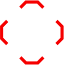 Czarny symbol z czerwonymi elementami, zawierający tekst \'7.1\' w środku.