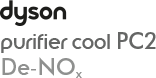 Logo z napisem: dyson purifier cool PC2 De-NOx.