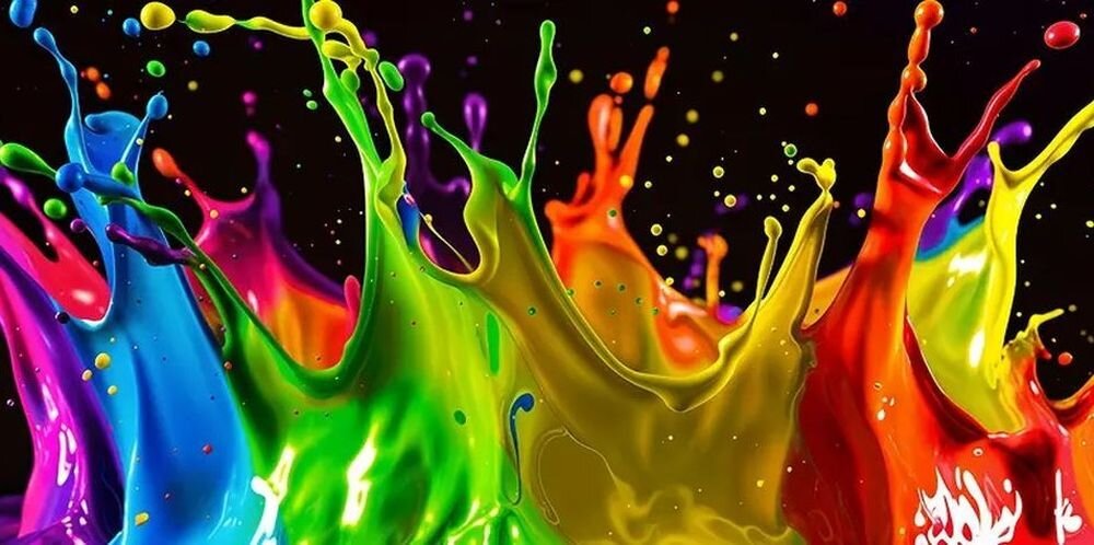 Telewizor LG 100QNED87B6 Dynamic QNED Color Pro 100 procent objętości kolorów nanocząsteczki, deszcz kolorów na czarnym tle