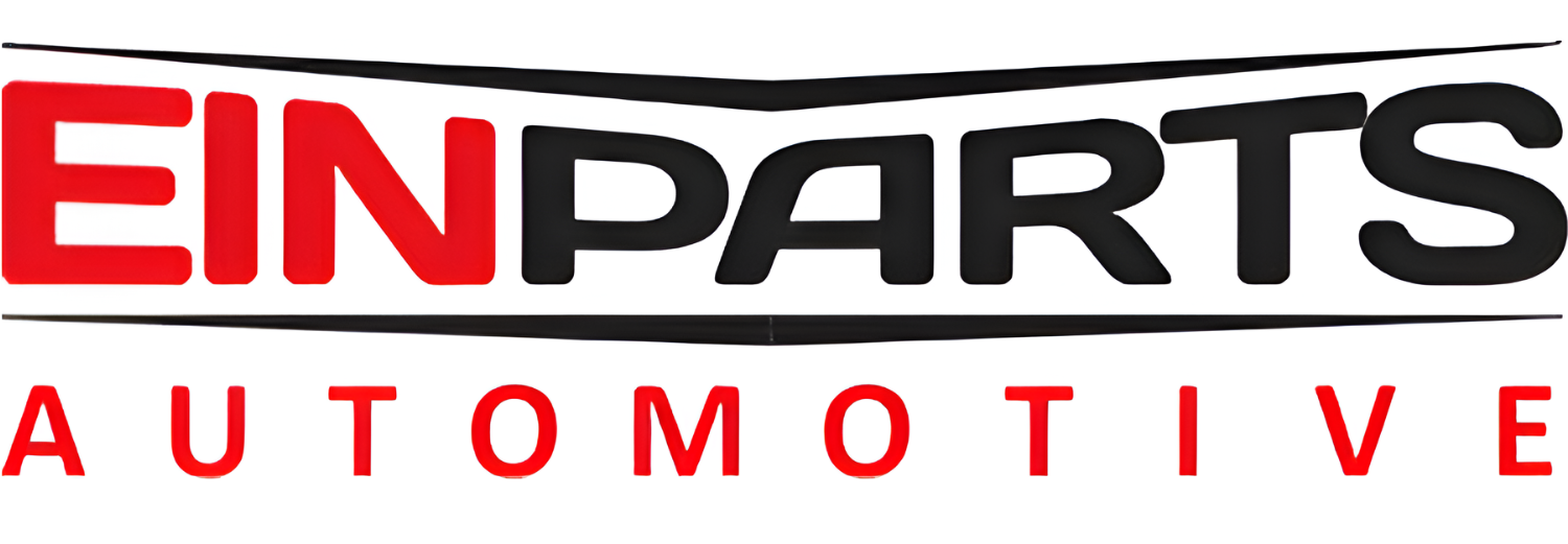 Logo z napisem \'EINPARTS AUTOMOTIVE\' w kolorach czerwonym i czarnym.
