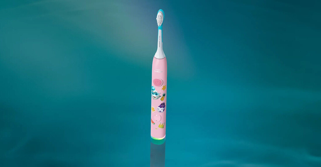 Szczoteczka soniczna PHILIPS Sonicare for Kids Smart HX6600/11 Różowy zdjęcie lifestyle Personalizacja możliwości personalizacji wyglądu