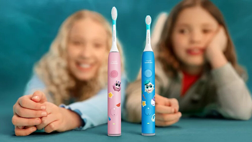 Szczoteczka soniczna PHILIPS Sonicare for Kids Smart HX6600/42 Niebieski zdjęcie lifestyle Skuteczna higiena każdego dnia
