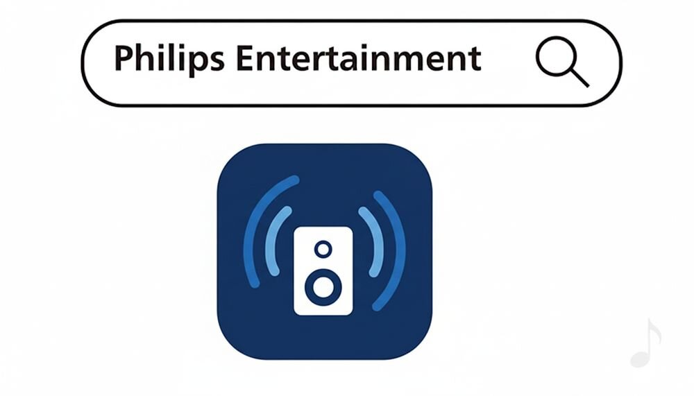 Soundbar PHILIPS TAB5601/10 aplikacja Philips Entertainment EQ źródła dźwiękulogo aplikacji na białym tle