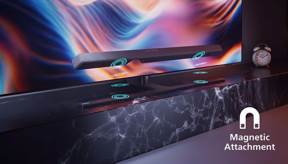 Soundbar PHILIPS TAB8301/10 magnetyczne mocowanie dopasowanie do telewizora Philips, soundbar z magnetycznym mocowaniem