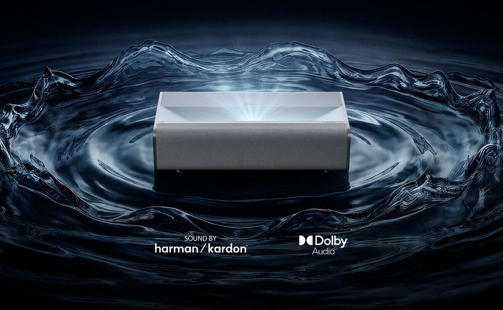 Projektor laserowy XGIMI Mira, Harman Target Curve, wyraźne dialogi, płynna muzyka, projektor na tafli wody