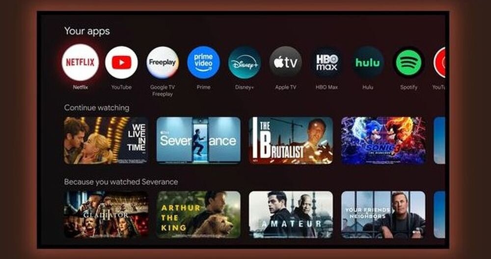 Projektor laserowy XGIMI Elfin Flip 4K, Google TV, Netflix, HBO Max, Prime Video, kadr z z platformy google tv