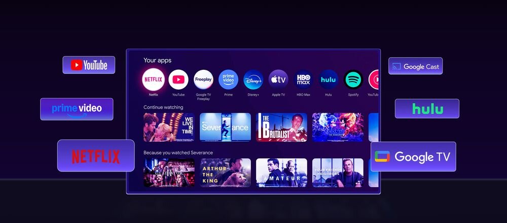 Projektor laserowy XGIMI Elfin Flip Laser, Google TV, Netflix, HBO Max, Prime Video, kadr z google tv