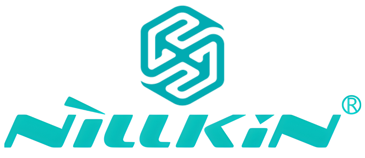 Logo Nillkin w kolorze turkusowym, składające się z geometrycznego symbolu oraz napisu \'NILLKIN\'.