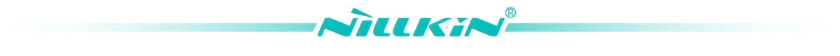 Logo Nillkin w kolorze turkusowym z gradientowym efektem po bokach.