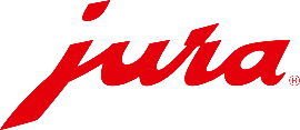 Logo z napisem \'jura\' w kolorze czerwonym na przezroczystym tle.