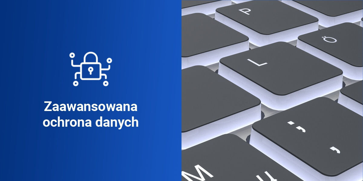 Zestaw HAMA WK-750 Szary,
				bezpieczeństwo danych, szyfrowanie naciśnięć klawiszy zgodnie ze standardem AES-128, biały napis zaawansowana ochrona danych na niebieskim tle, zbliżenie na przyciski