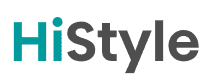 Logo z napisem \'HiStyle\' w kolorach turkusowym i szarym na białym tle.