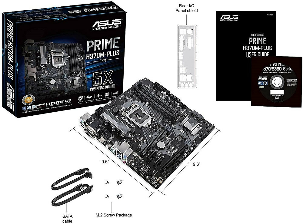 Płyta główna ASUS Prime H370-Plus - Funkcjonalna gniazda i karta sieciowa M2