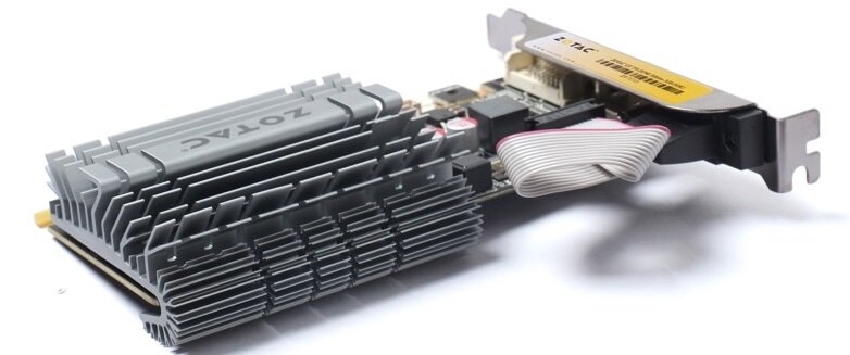 Karta graficzna ZOTAC GeForce GT 730 Zone Edition 2GB - pasywny układ chłodzenia bezgłośny radiator